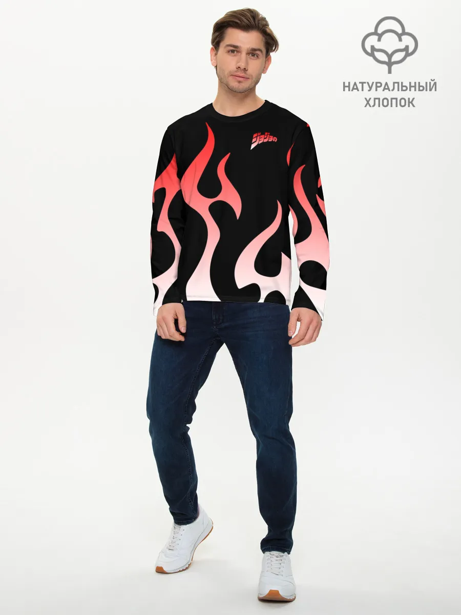 Мужской лонгслив базовый / Приключения ДжоДжо