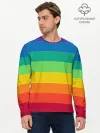 Мужской лонгслив базовый / Радуга | Rainbow