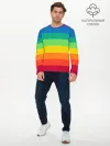 Мужской лонгслив базовый / Радуга | Rainbow