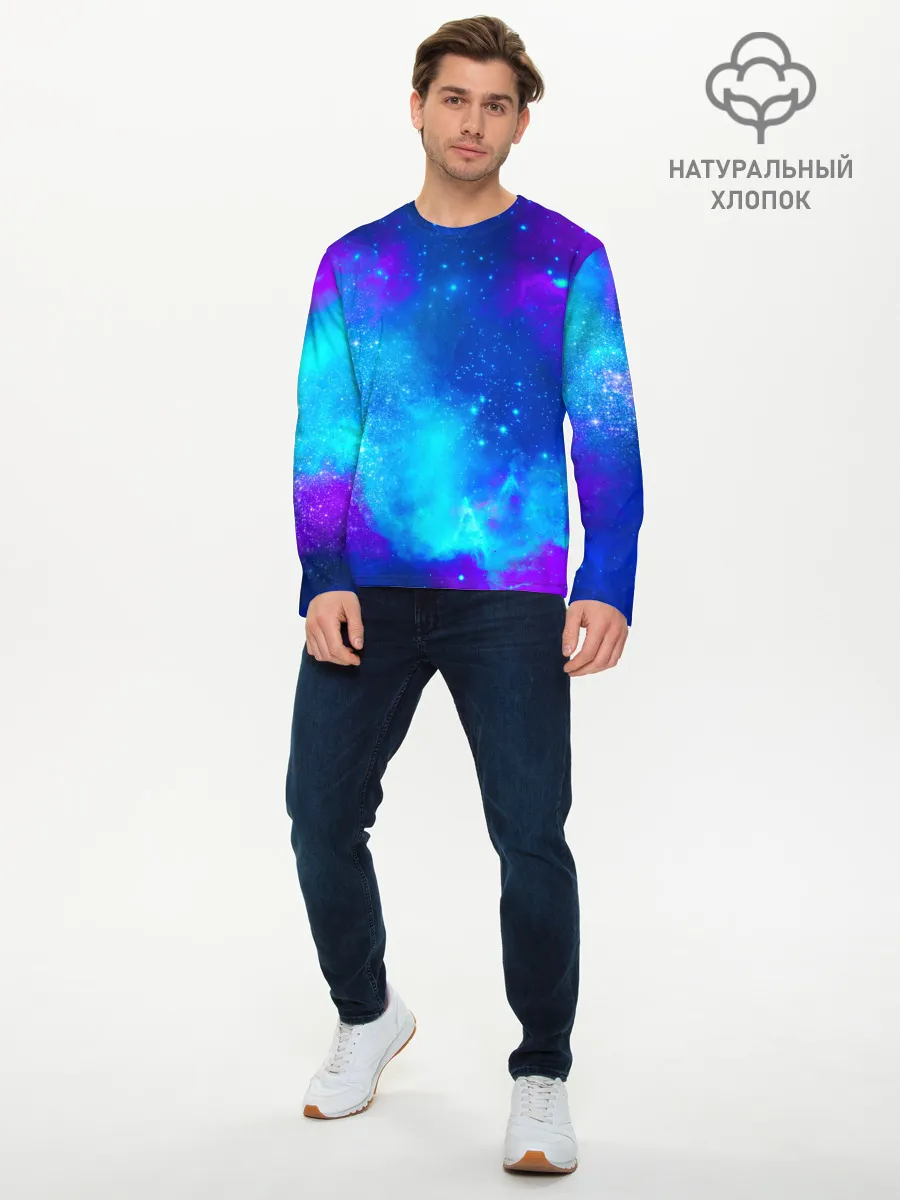 Мужской лонгслив базовый / Космос