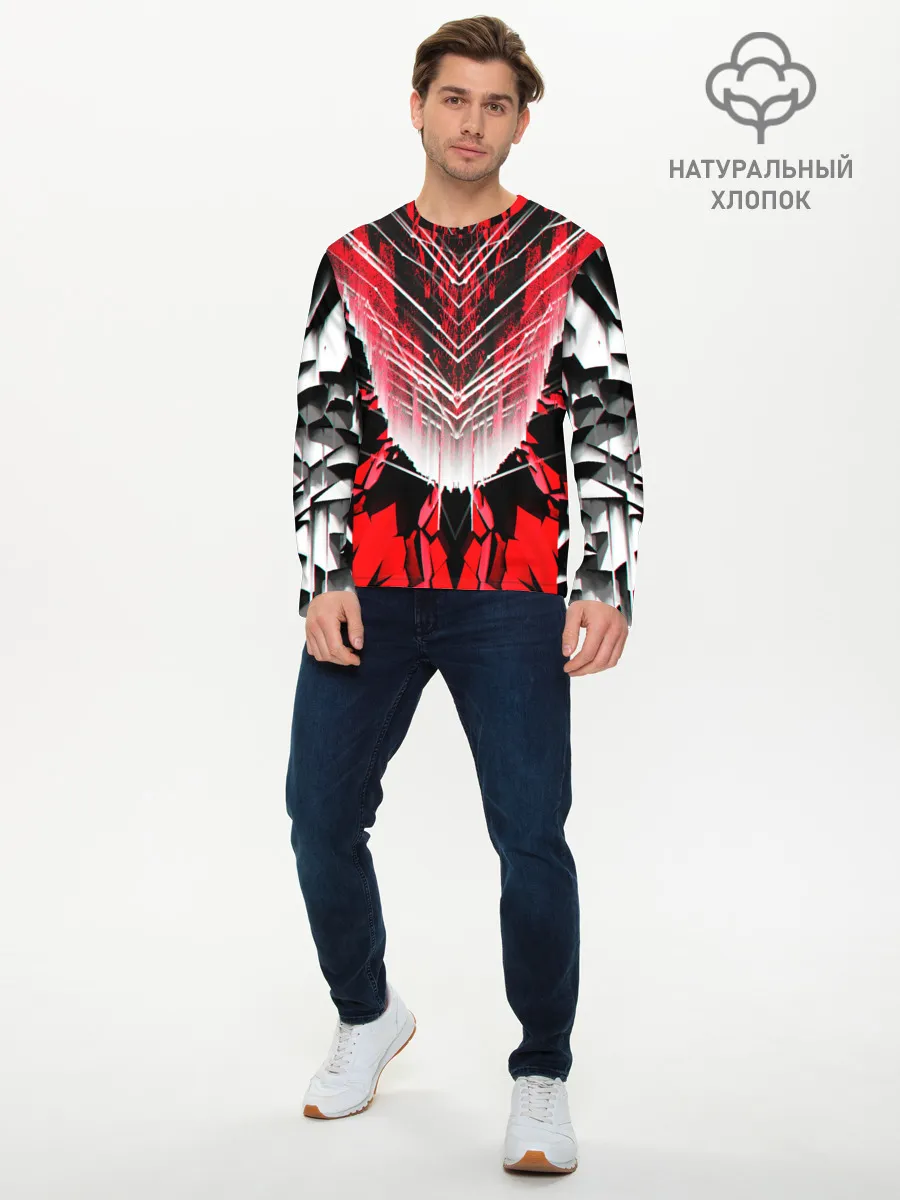 Мужской лонгслив базовый / STRIPES GEOMETRY