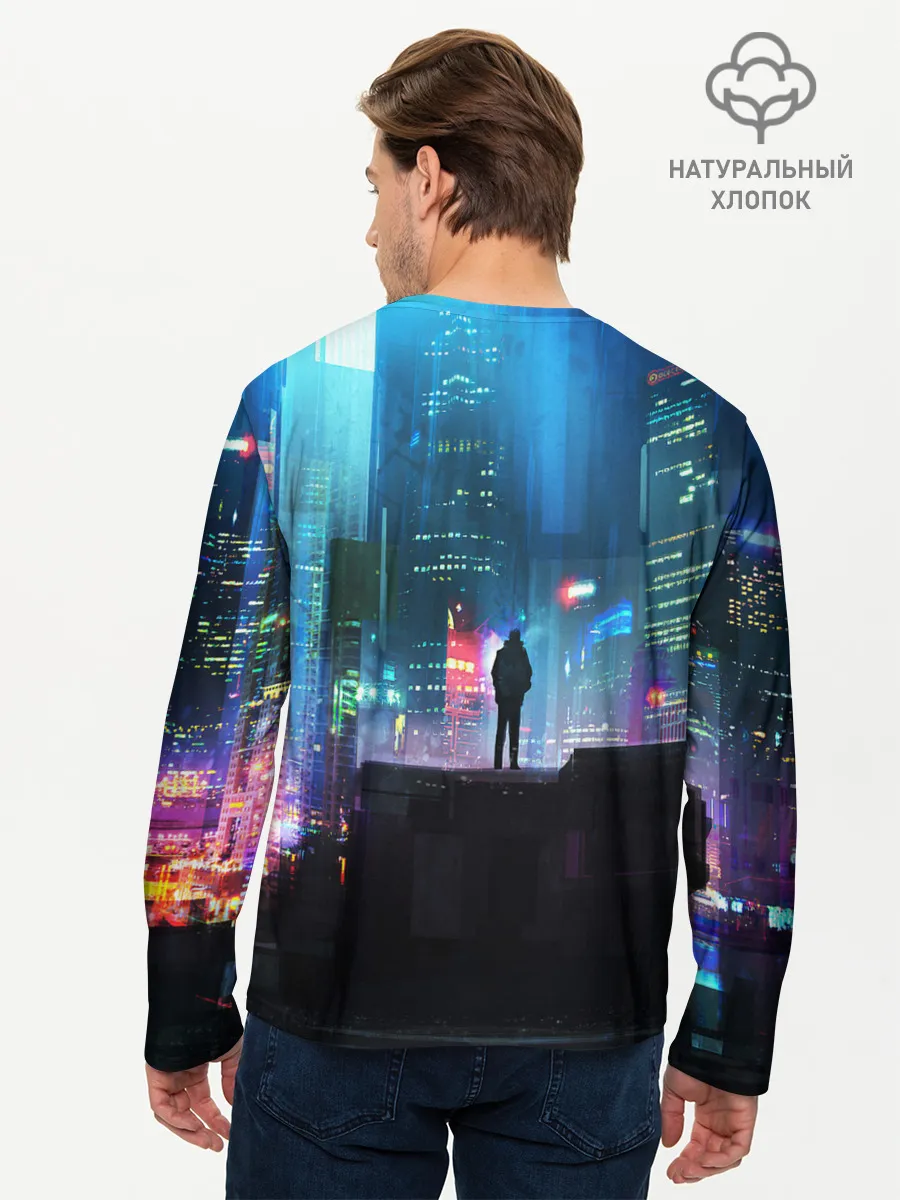 Мужской лонгслив базовый / CITY NEON