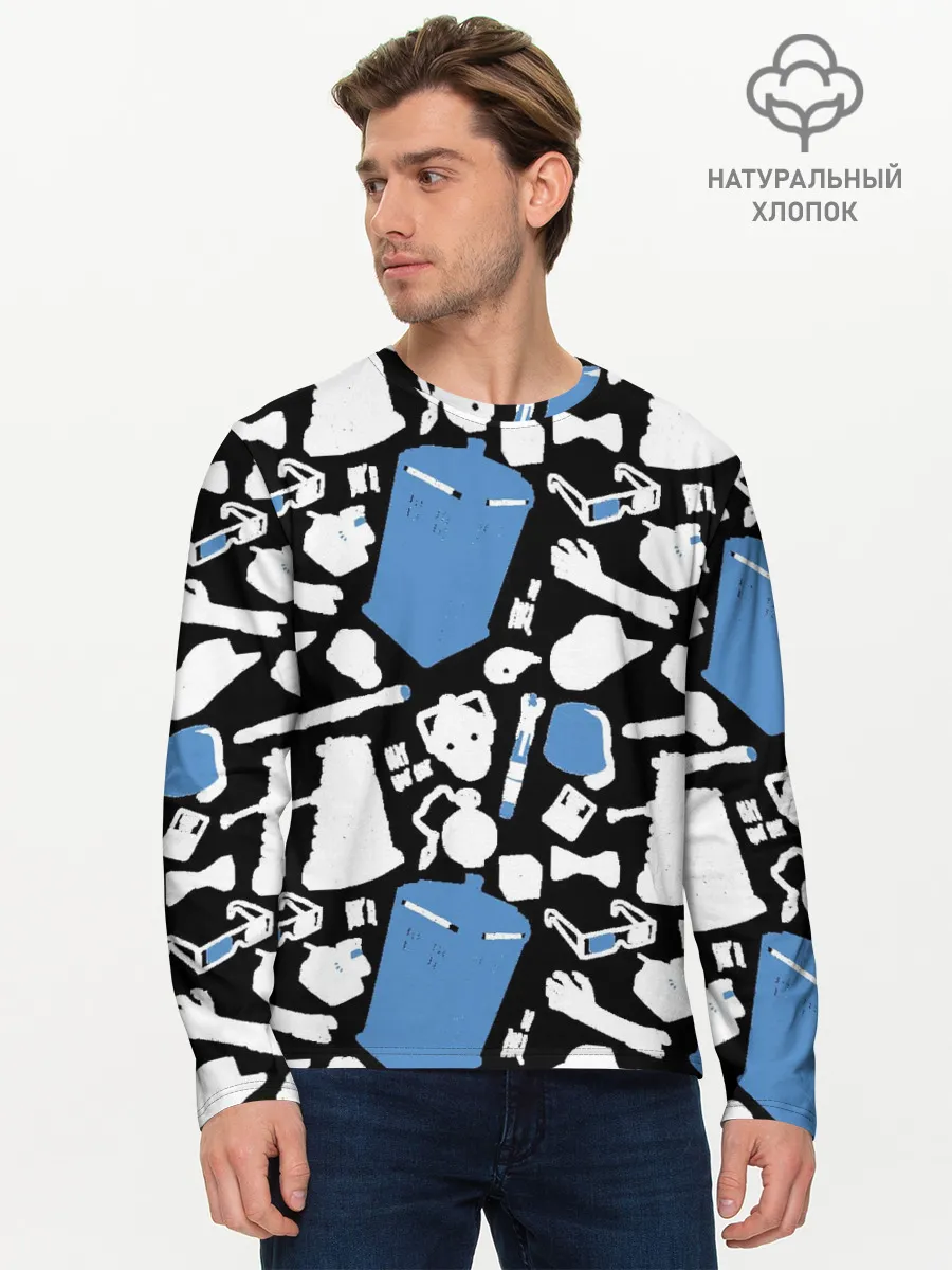 Мужской лонгслив базовый / ТАРДИС