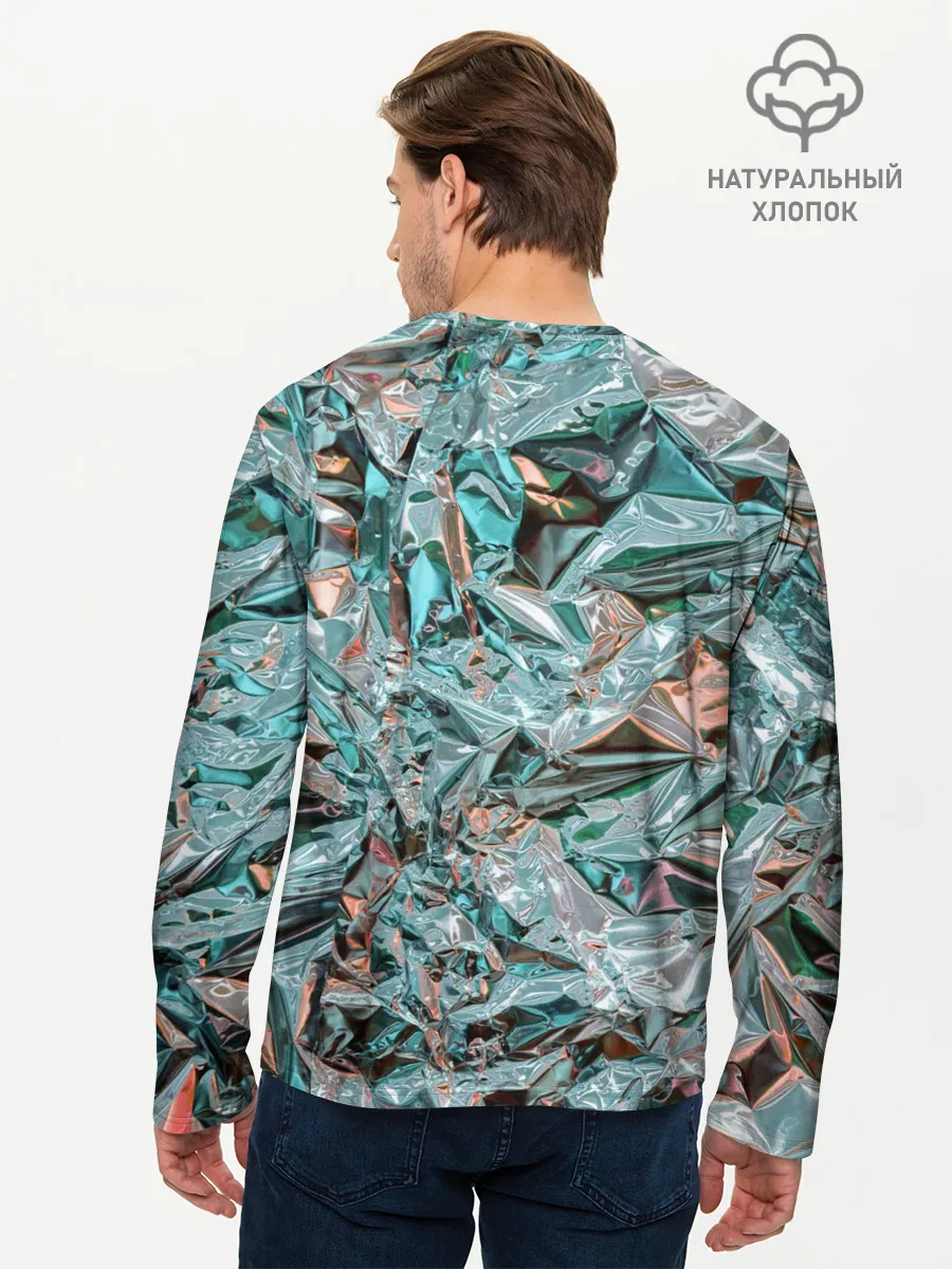 Мужской лонгслив базовый / Голографическая фольга