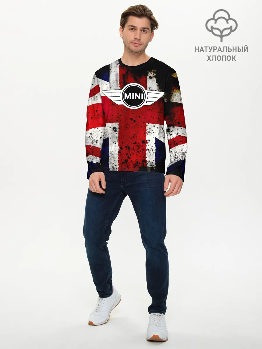Мужской лонгслив базовый / Mini Cooper