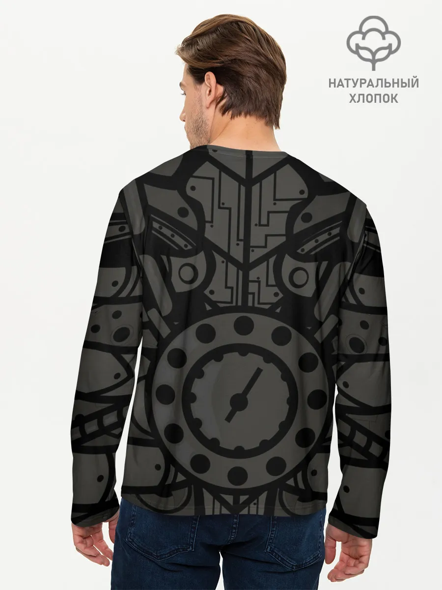 Мужской лонгслив базовый / Стимпанк Скелет