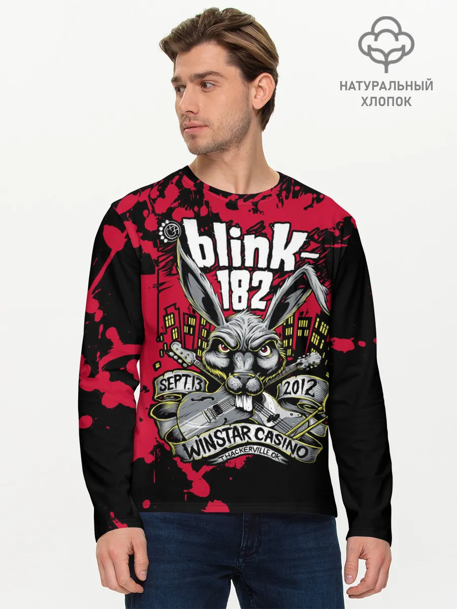 Мужской лонгслив базовый / Blink 182