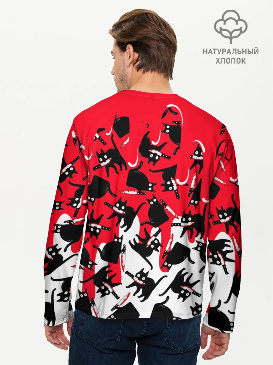 Мужской лонгслив базовый / WHAT CAT