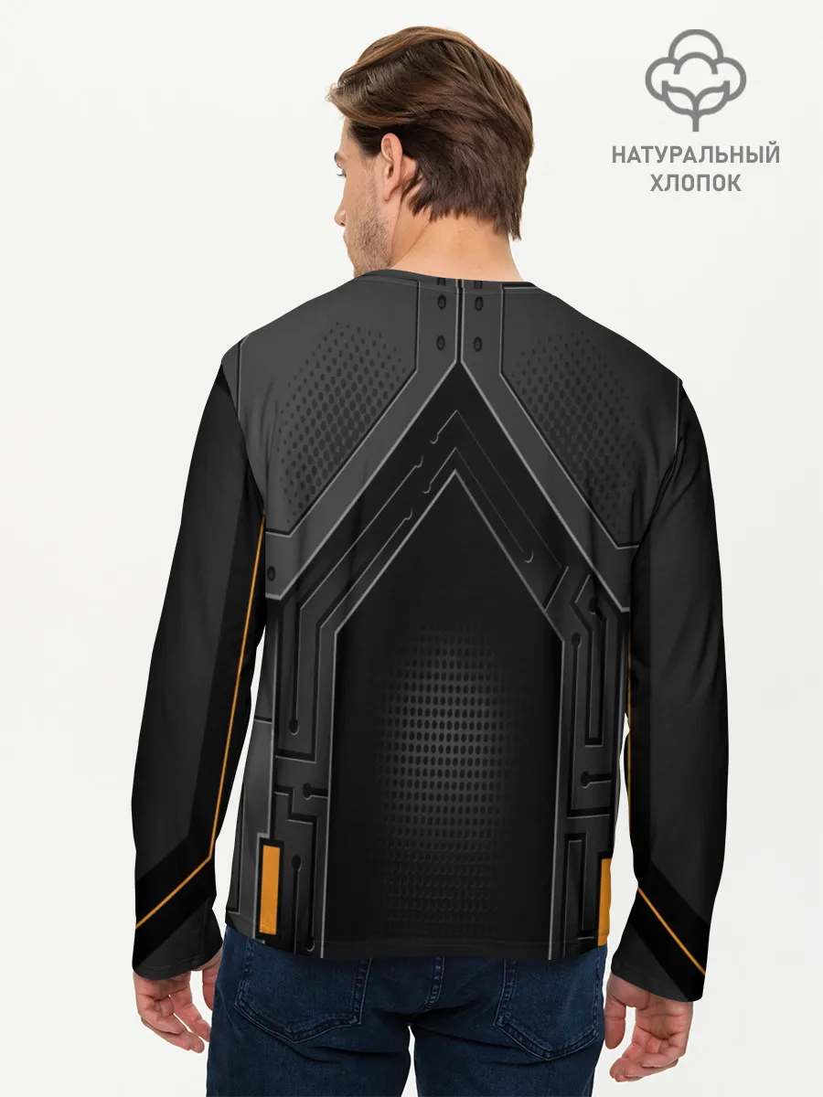 Мужской лонгслив базовый / Броня робота