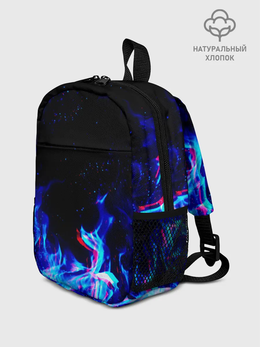 Рюкзак детский / СИНИЙ ОГОНЬ ГЛИТЧ | BLUE FIRE GLITCH