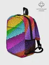Рюкзак детский / Яркая мозаика радуга диагональ
