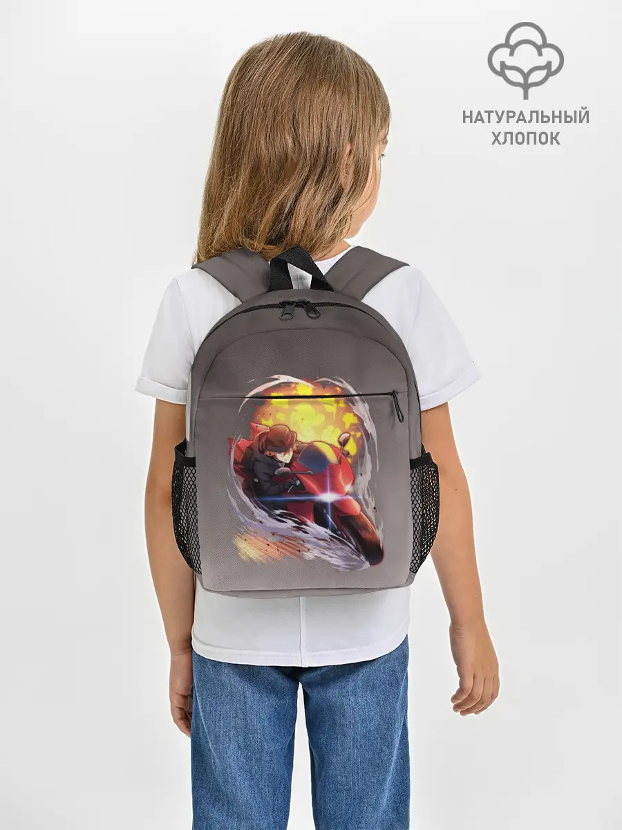 Рюкзак детский / Чуя Накахара на мотоцикле взрыв