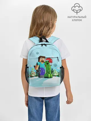 Рюкзак детский / MINECRAFT НОВОГОДНИЙ
