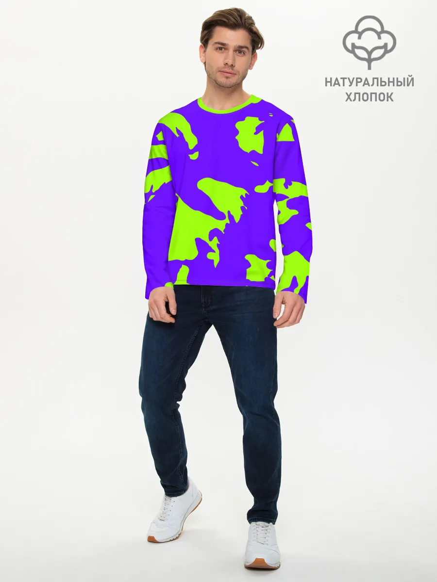 Мужской лонгслив базовый / тeкстура