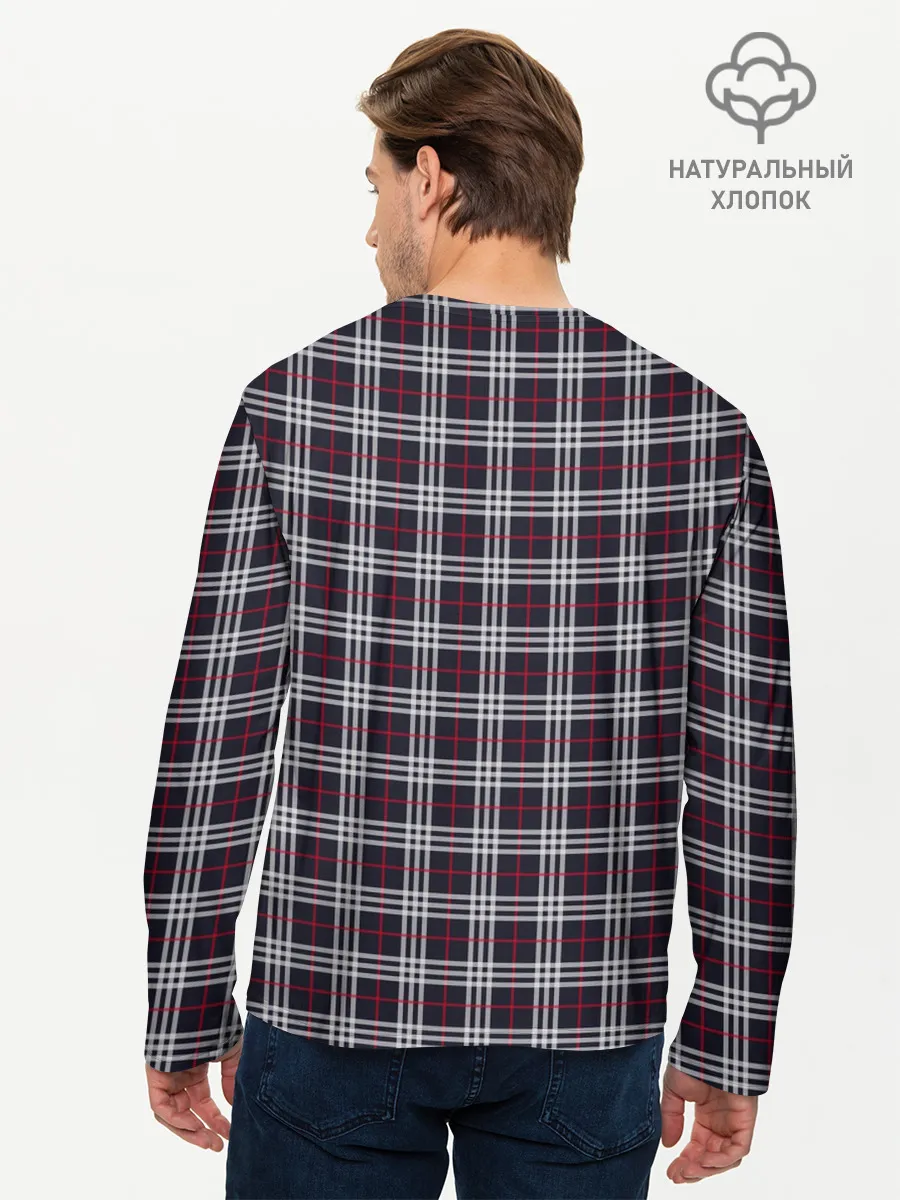 Мужской лонгслив базовый / Классические в клеточку