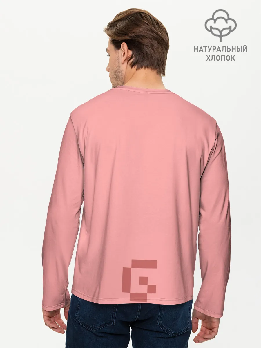 Мужской лонгслив базовый / Minecraft Pig