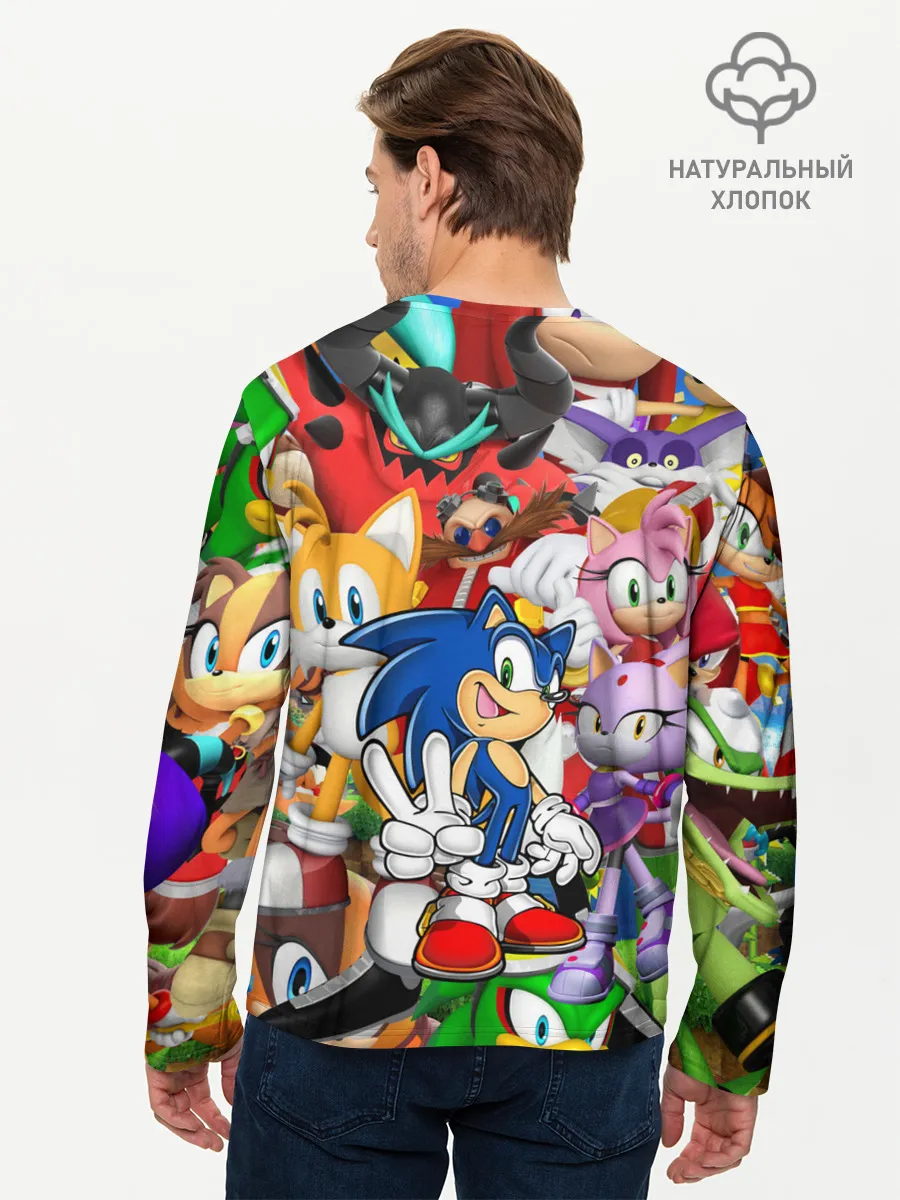 Мужской лонгслив базовый / Sonic ПЕРСОНАЖИ