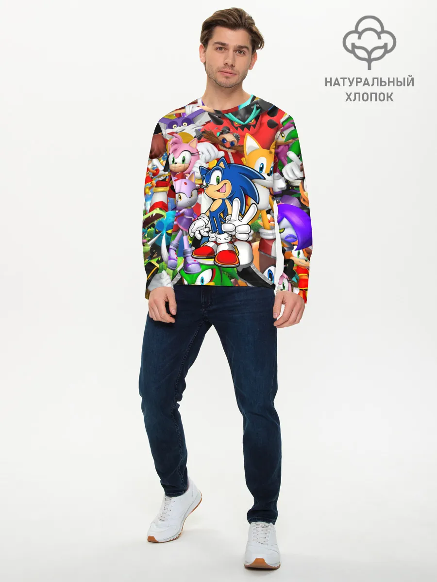 Мужской лонгслив базовый / Sonic ПЕРСОНАЖИ