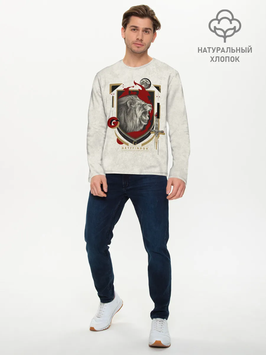 Мужской лонгслив базовый / Гарри Поттер
