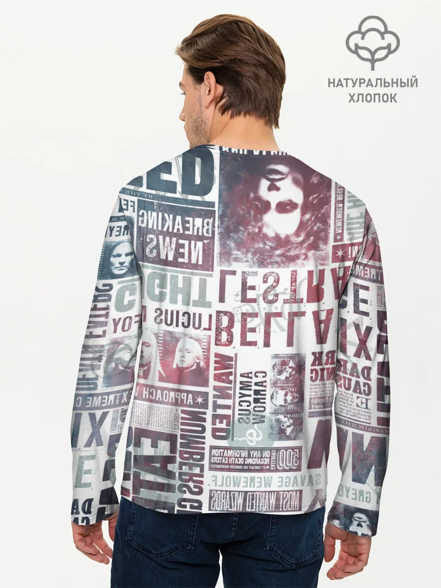 Мужской лонгслив базовый / Гарри Поттер