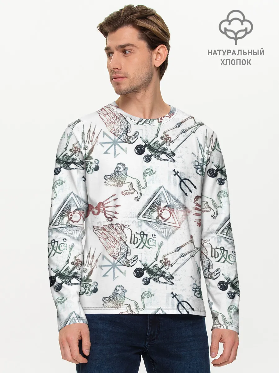 Мужской лонгслив базовый / Гарри Поттер