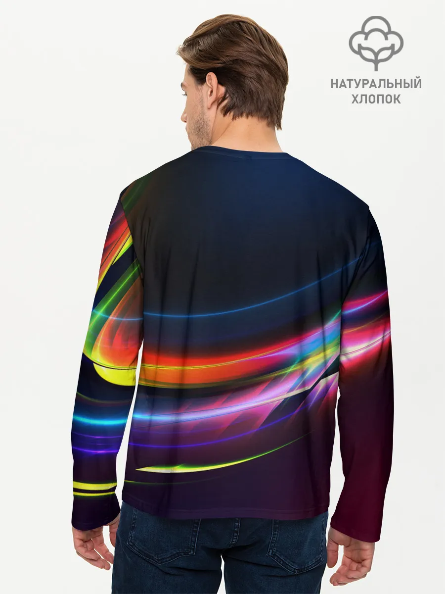 Мужской лонгслив базовый / NEON STRIPES