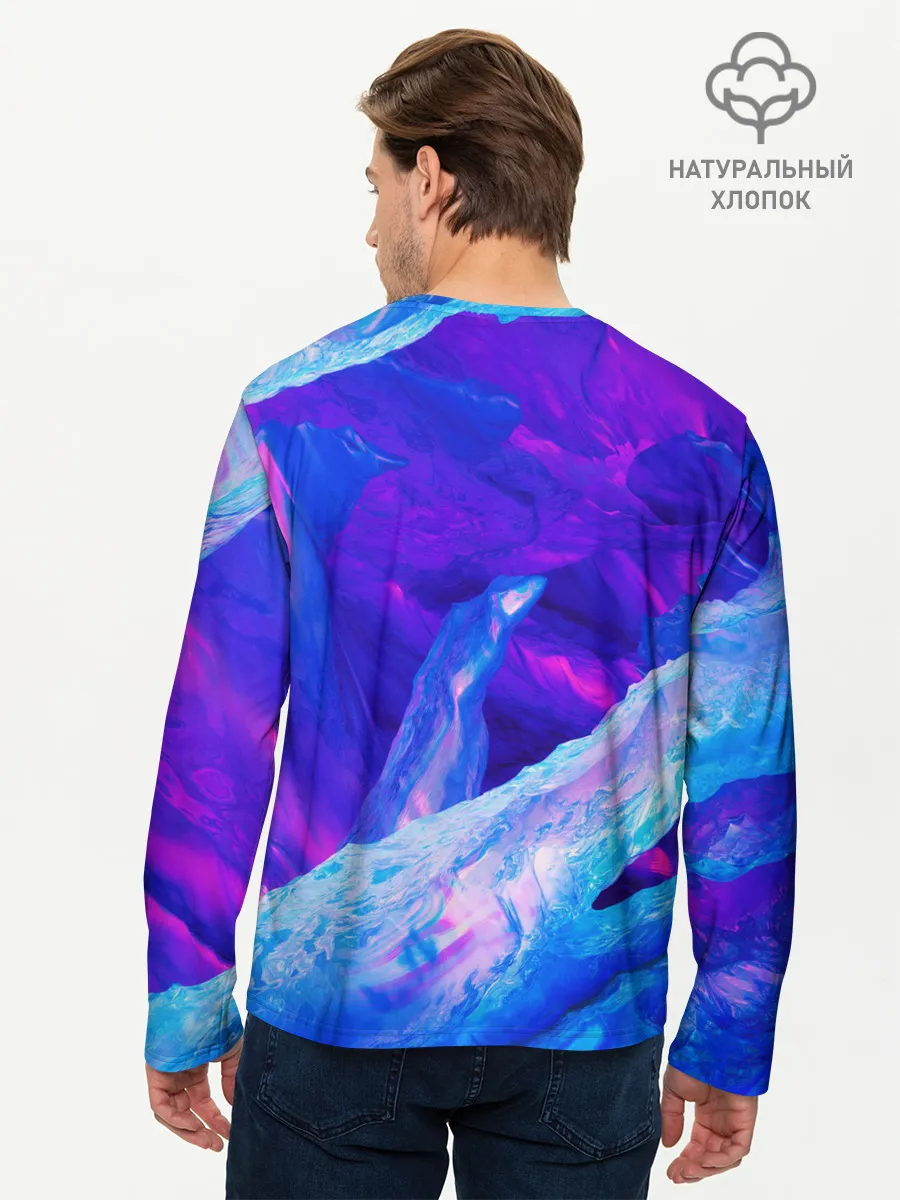 Мужской лонгслив базовый / ЛЕДЯНОЙ НЕОН