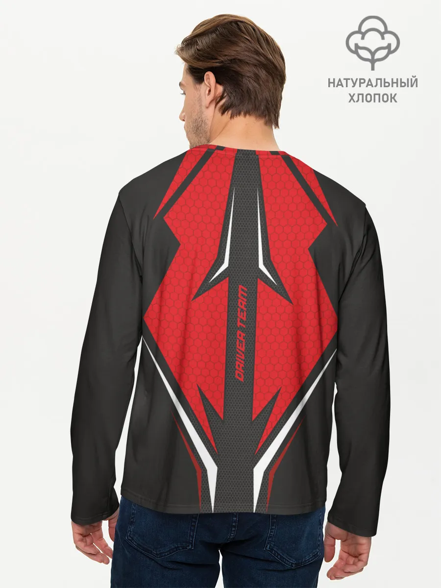 Мужской лонгслив базовый / Toyota Driver team Red
