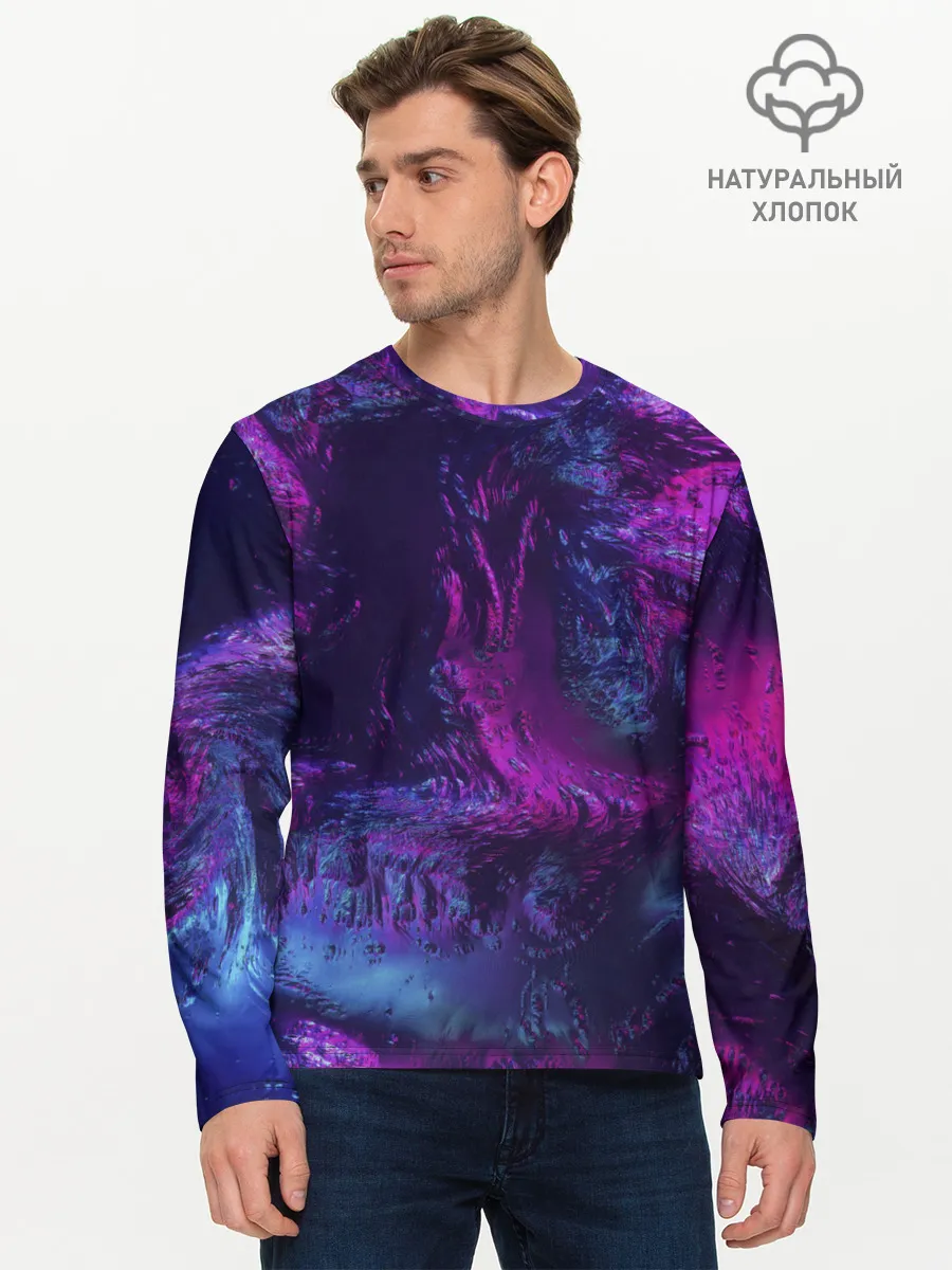 Мужской лонгслив базовый / Неон