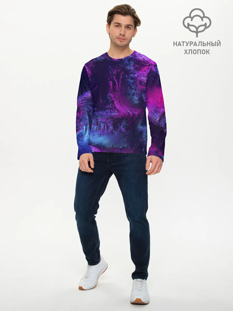 Мужской лонгслив базовый / Неон