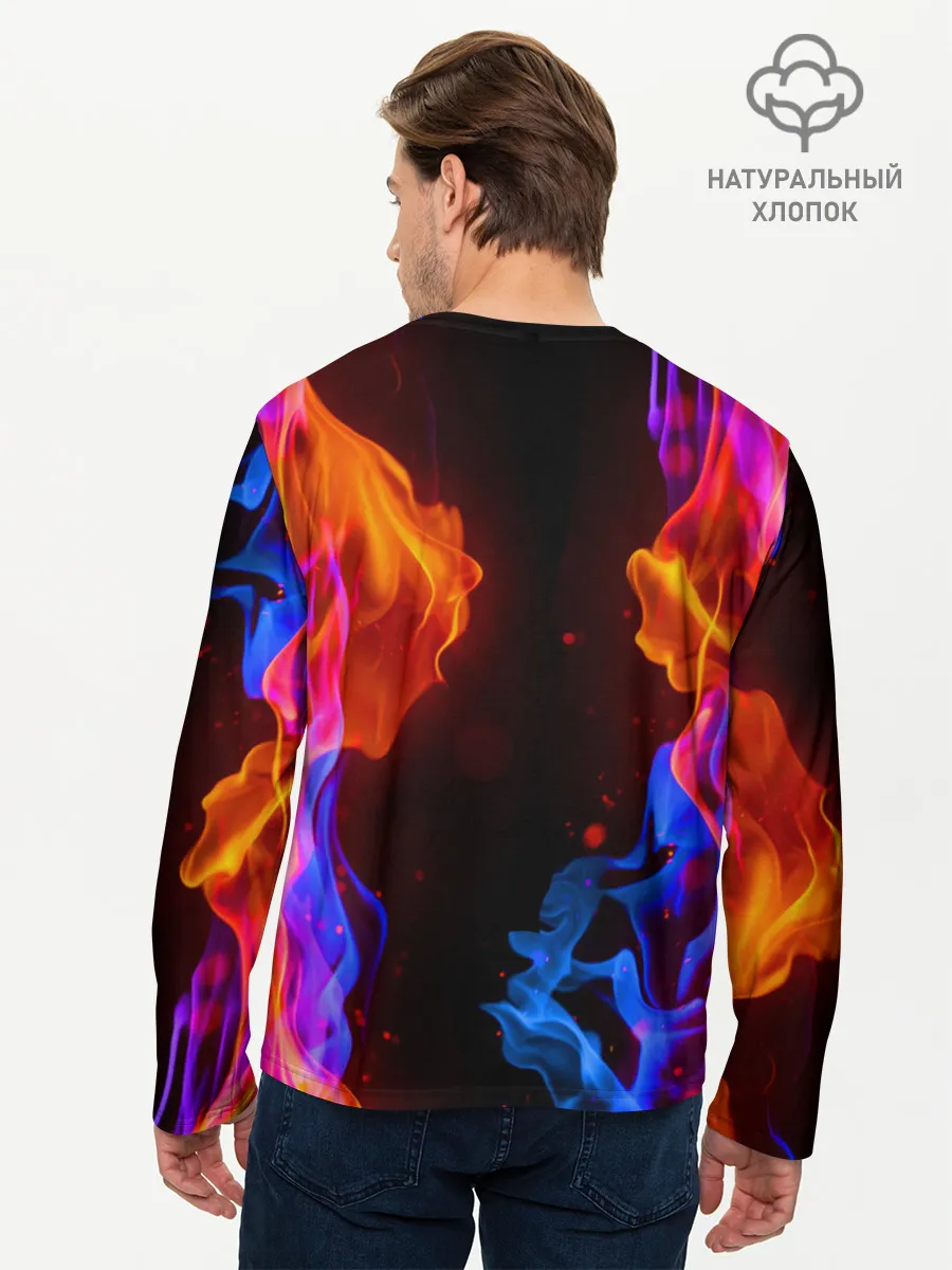 Мужской лонгслив базовый / CS:GO FIRE