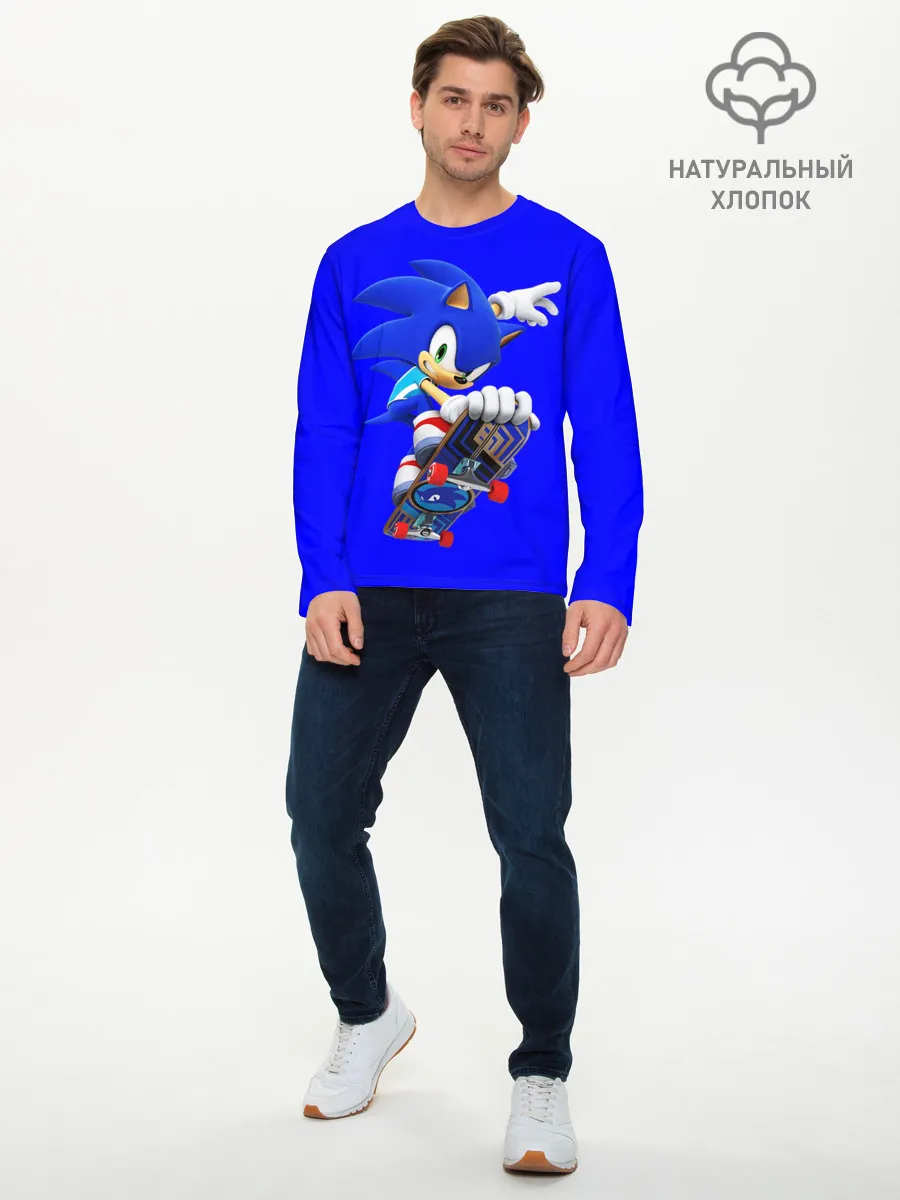 Мужской лонгслив базовый / SONIC