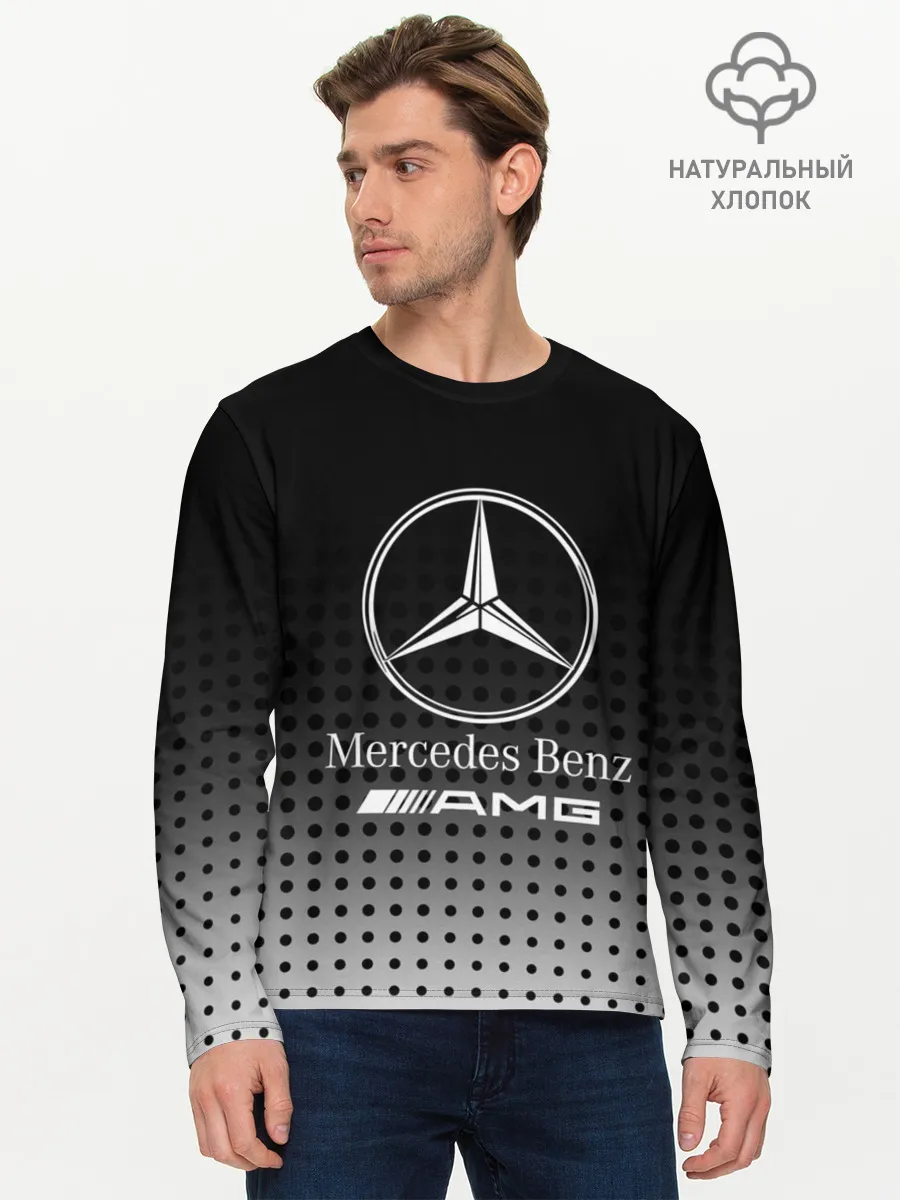 Мужской лонгслив базовый / Mercedes-Benz