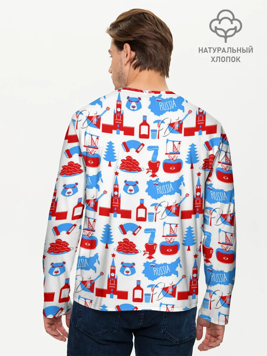Мужской лонгслив базовый / РОССИЯ УЗОР
