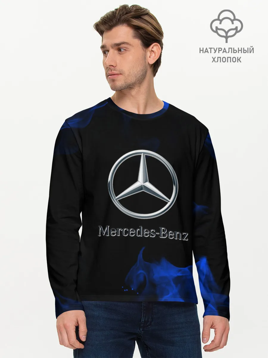 Мужской лонгслив базовый / mercedes