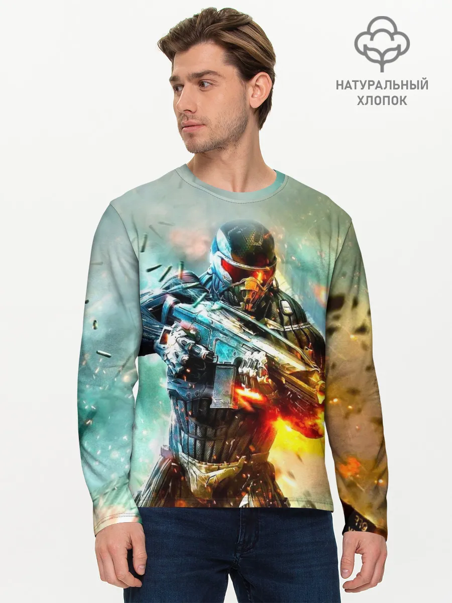 Мужской лонгслив базовый / CRYSIS