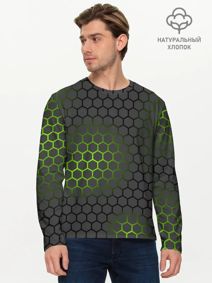 Мужской лонгслив базовый / Ядерный реактор