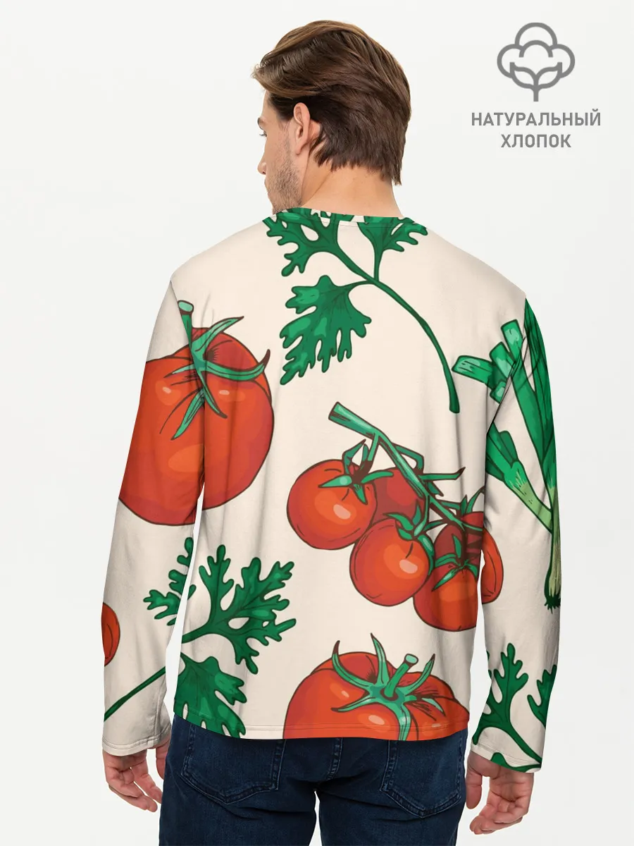 Мужской лонгслив базовый / Летние овощи