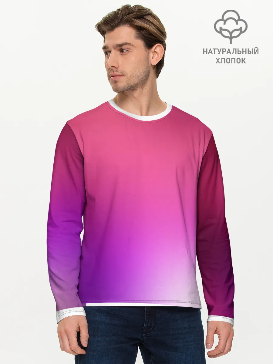 Мужской лонгслив базовый / Нежный цвет