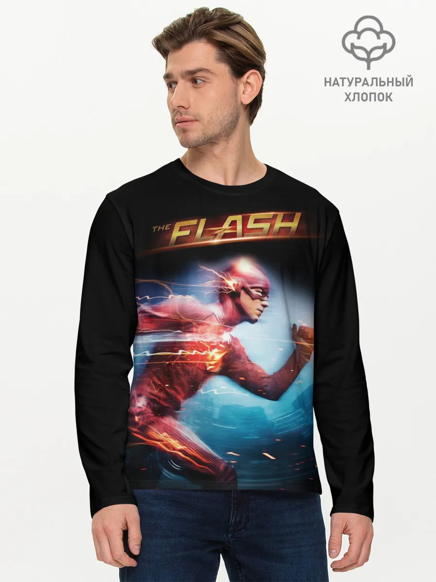Мужской лонгслив базовый / The Flash
