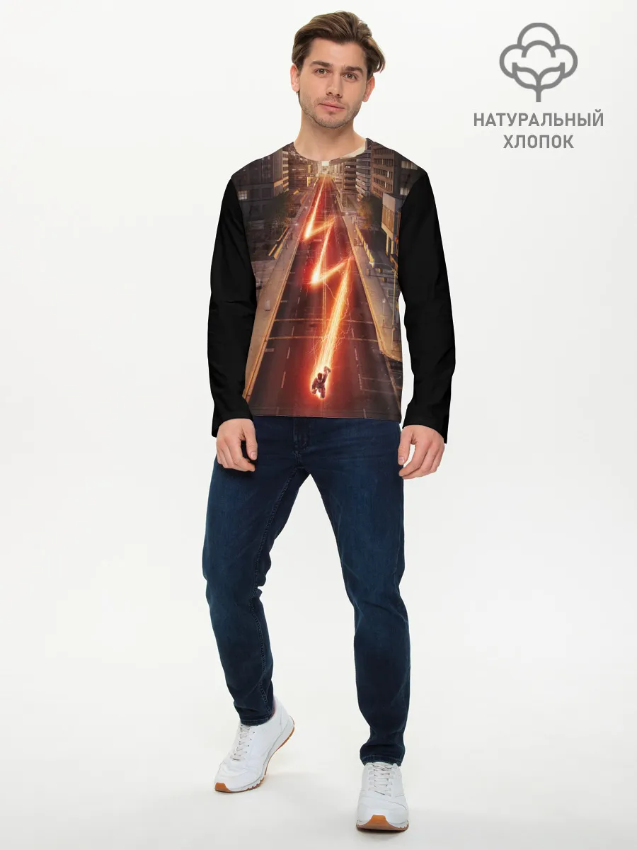 Мужской лонгслив базовый / The Flash