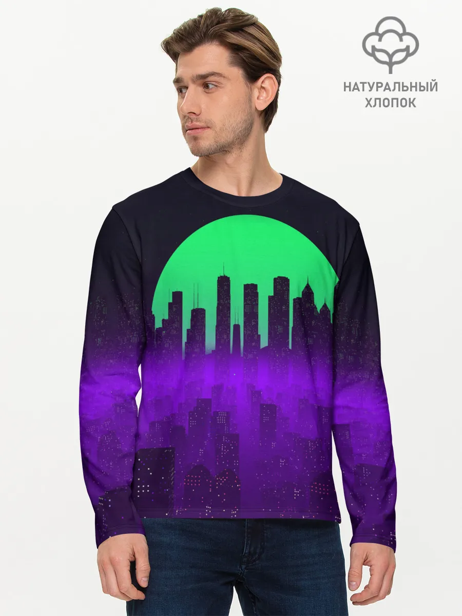 Мужской лонгслив базовый / НЕОНОВЫЙ ГОРОД