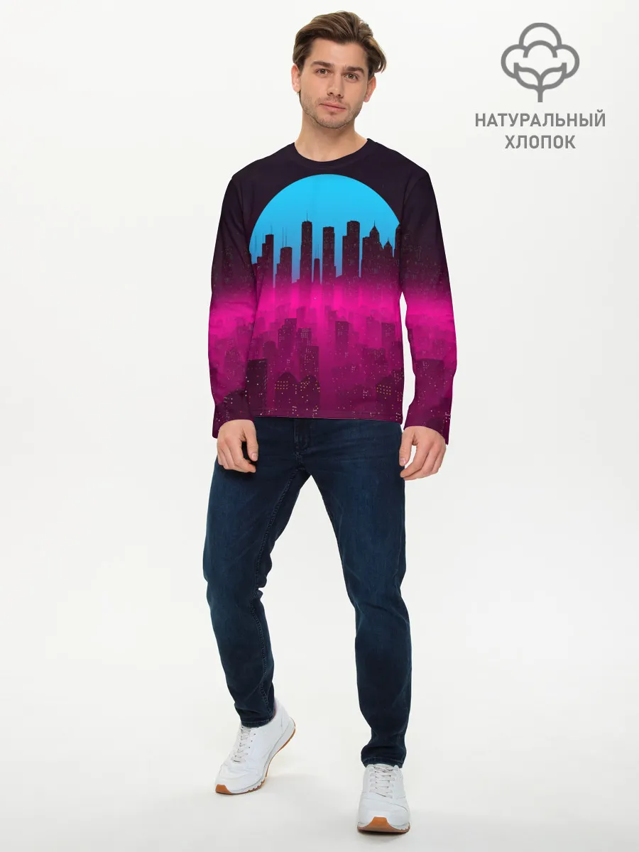 Мужской лонгслив базовый / НЕОНОВЫЙ ГОРОД