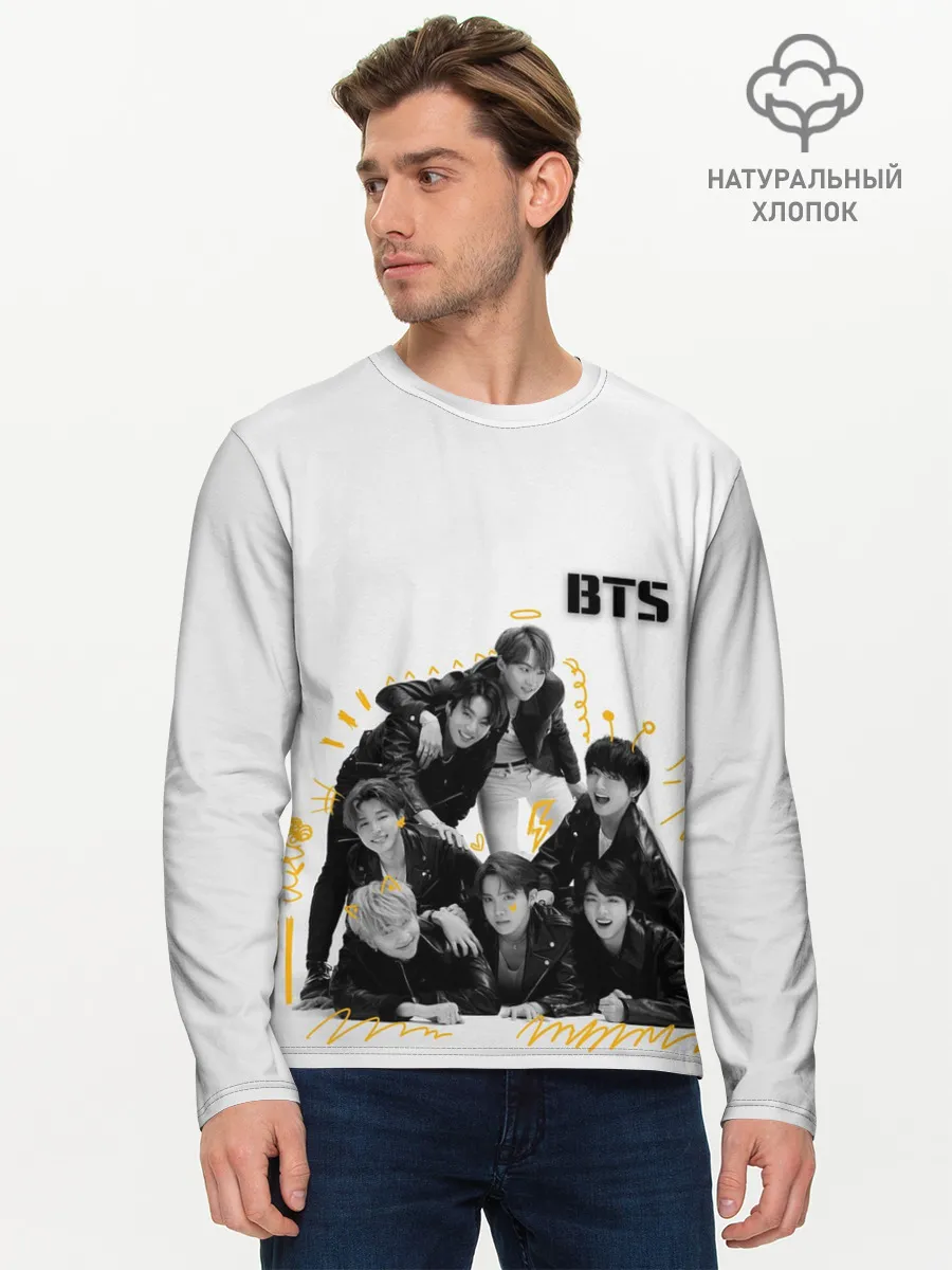 Мужской лонгслив базовый / BTS