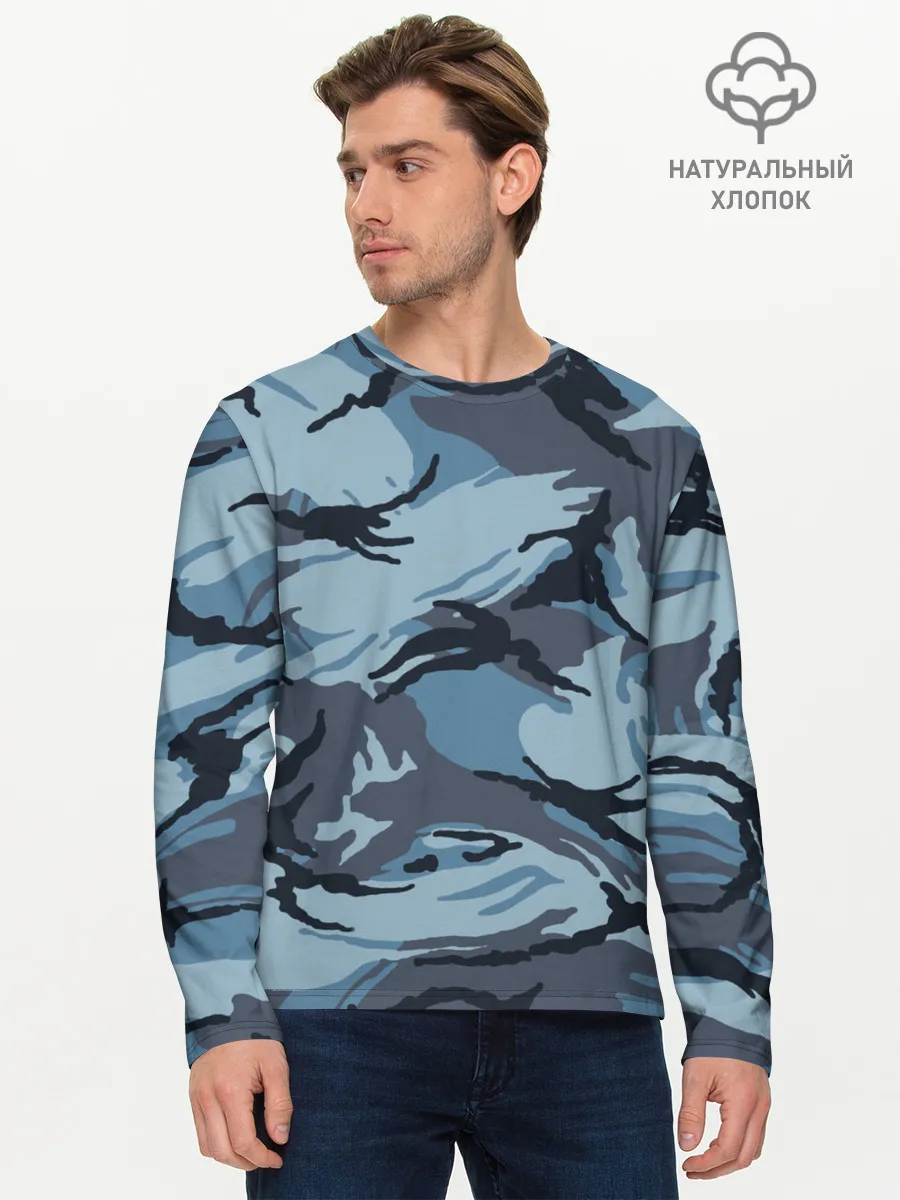 Мужской лонгслив базовый / Камуфляж Полиции