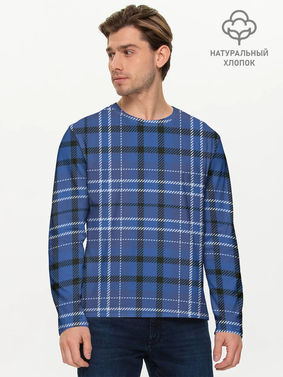 Мужской лонгслив базовый / Шотландка | Tartan