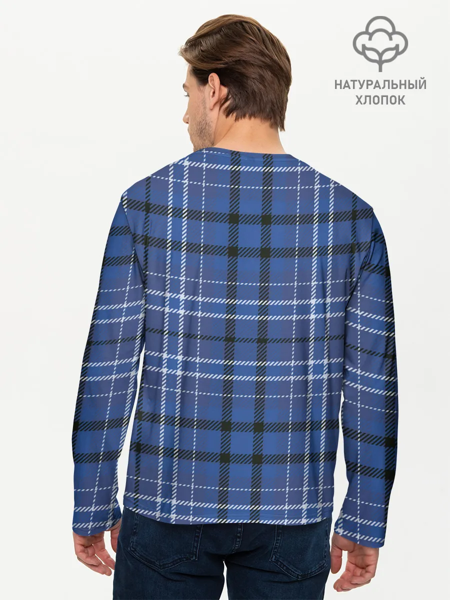 Мужской лонгслив базовый / Шотландка | Tartan
