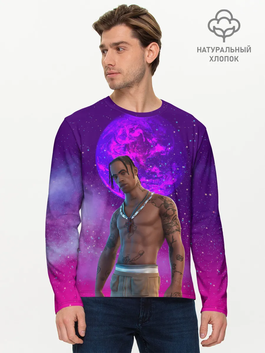 Мужской лонгслив базовый / Travis Scott, Fortnite