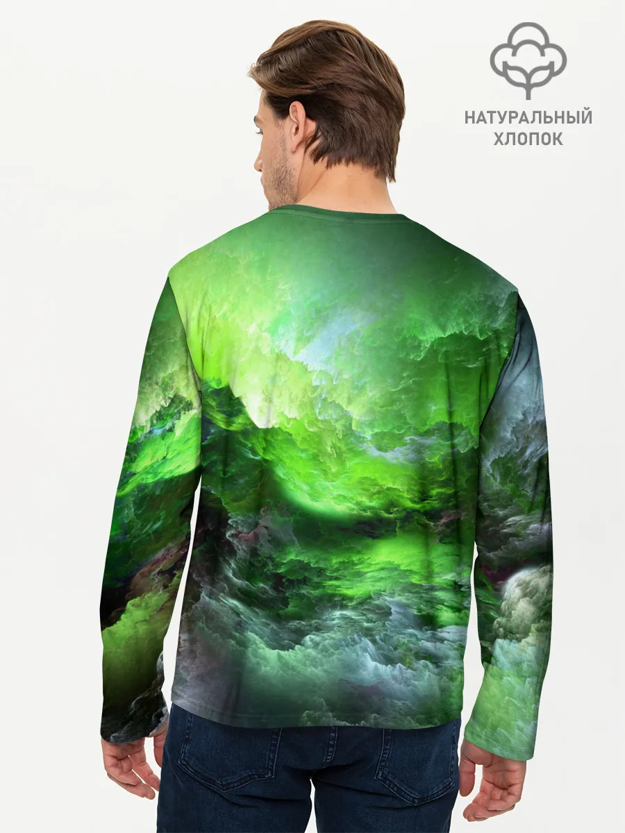 Мужской лонгслив базовый / GREEN SPACE | ЗЕЛЁНЫЙ КОСМОС
