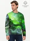 Мужской лонгслив базовый / GREEN SPACE | ЗЕЛЁНЫЙ КОСМОС